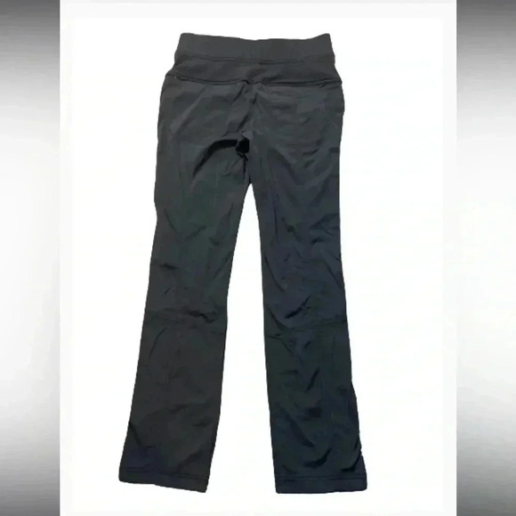 ATHLETA BLACK PANTS NYLON JOGGER POCKETS FLAIR STRETCH WAIST SIZE X SMALL 2 - Picture 3 of 11